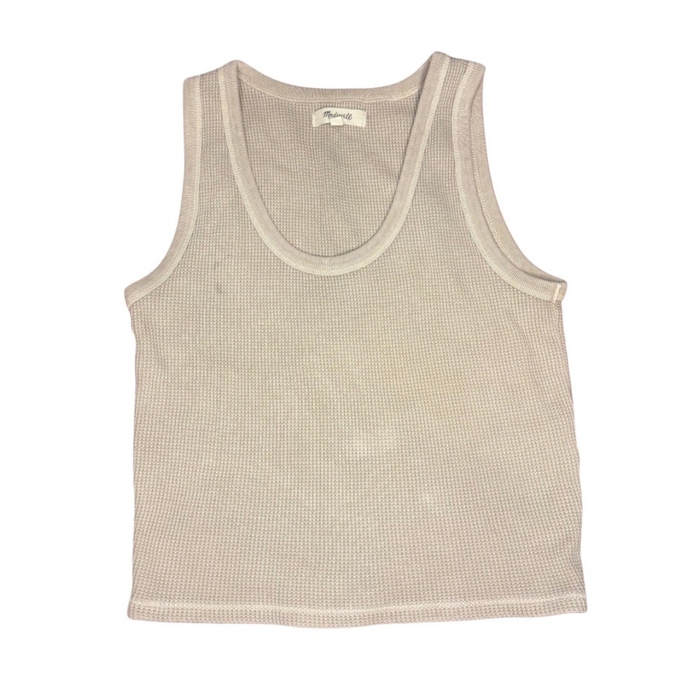 Madewell Tan Textured Knit Top